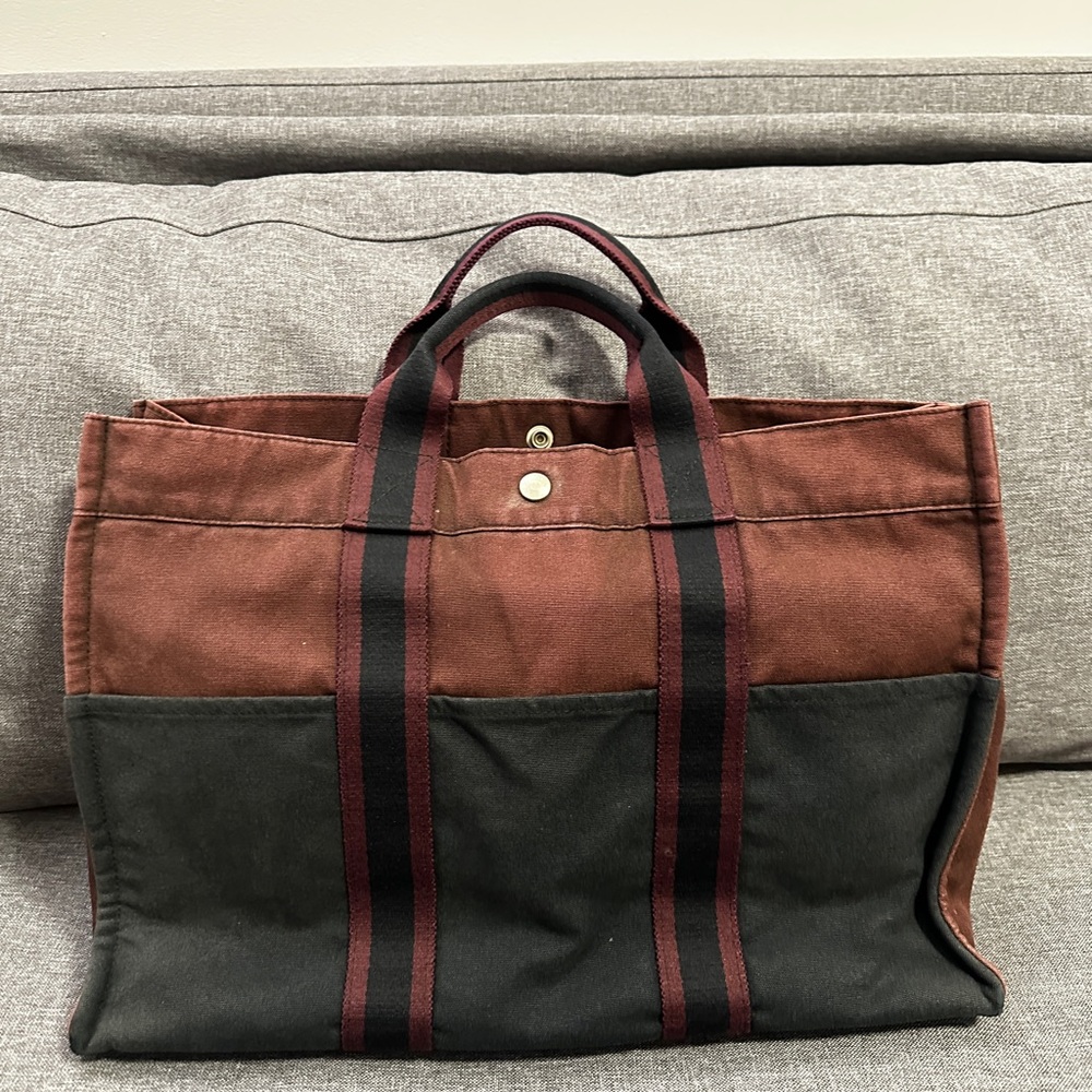 Hermes Canvas Fourre-Tout MM Tote Bag